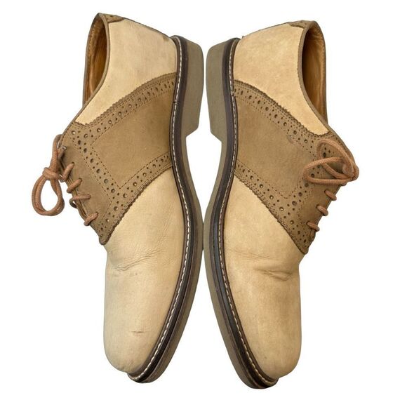 Peter Huber Tan Two Tone Leather Oxford Size 9 - Picture 8 of 16